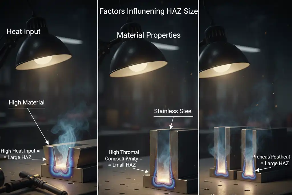 Factors Influencing HAZ Size