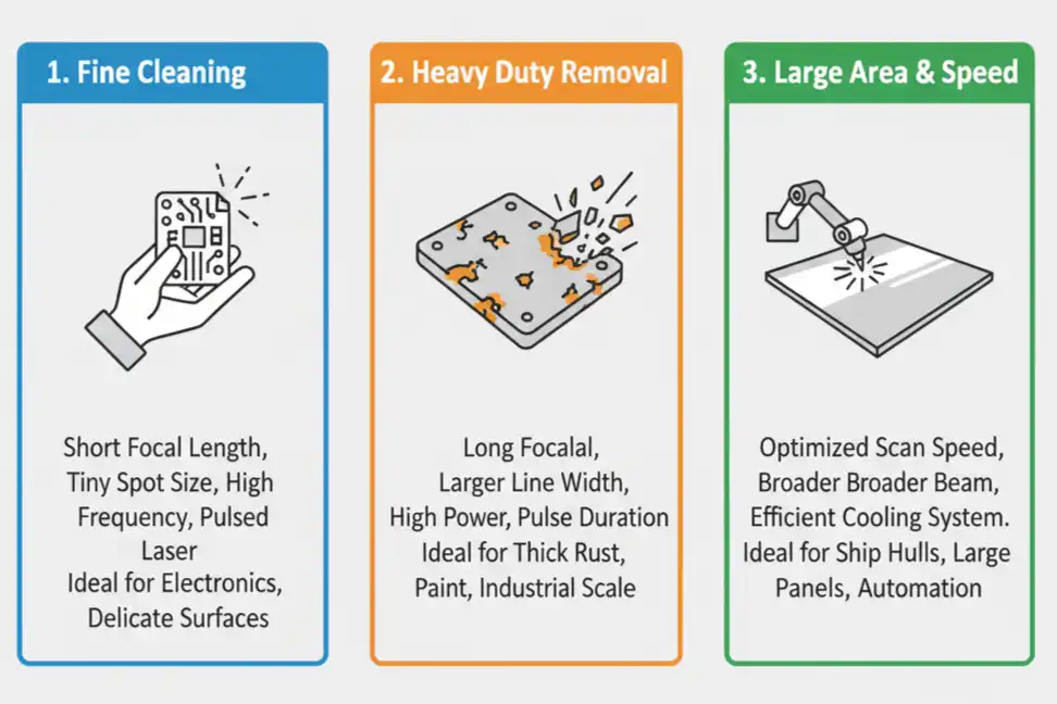 Optimizing laser head structure for applications
