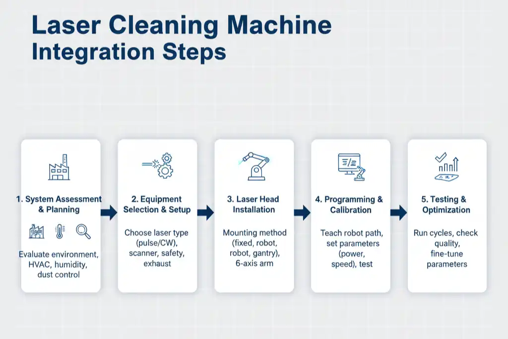 Laser Cleaning Machine Integration Steps