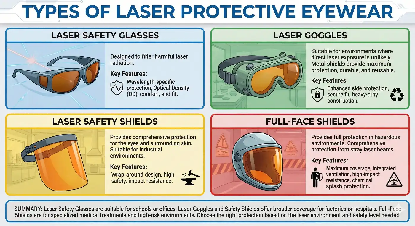 Types of protective eyewear