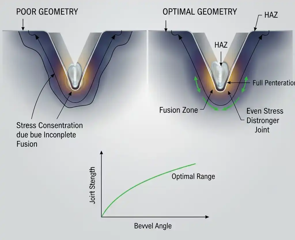 Bevel Geometry and Joint Strength