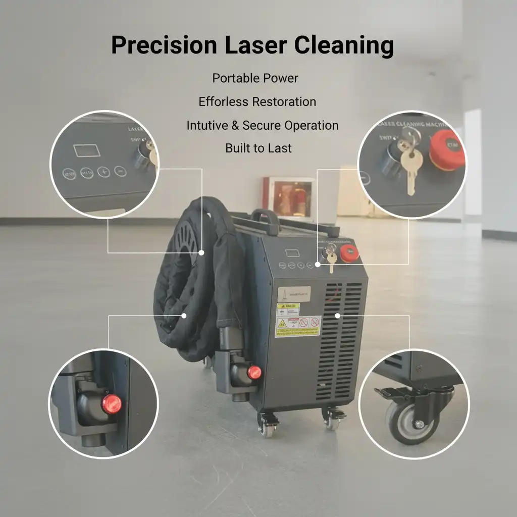 Ergonomic Gun of 200W Laser Cleaning Machine