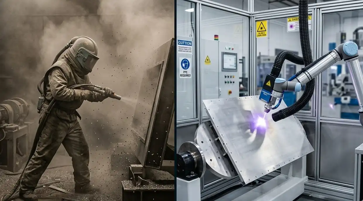 Silica dust vs laser fumes