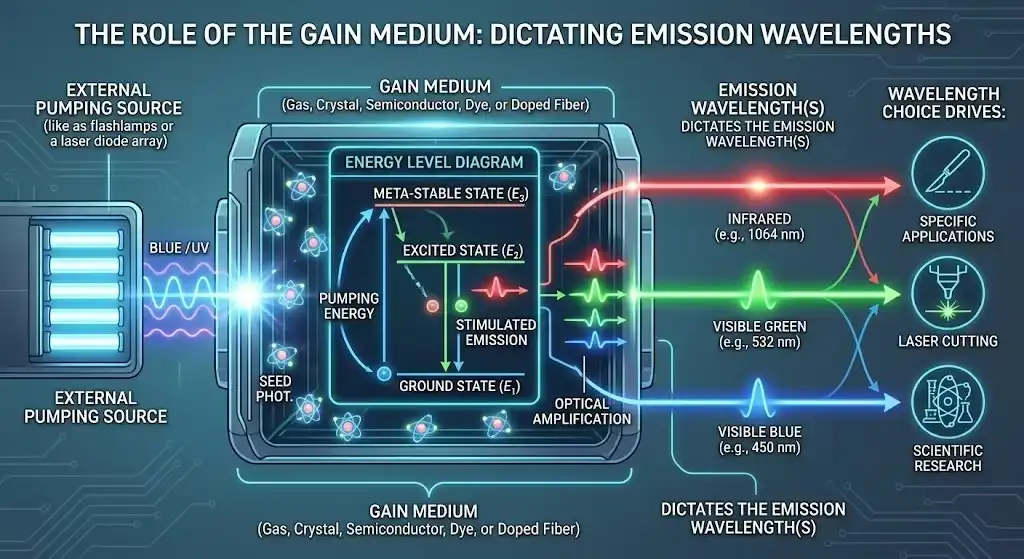 What is a gain medium