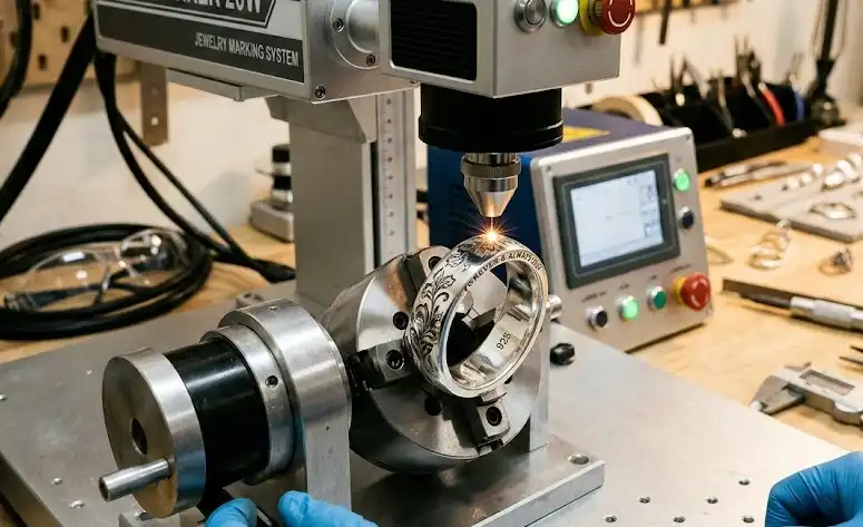 Jewelry Engraving with 20W Laser Marking Machine