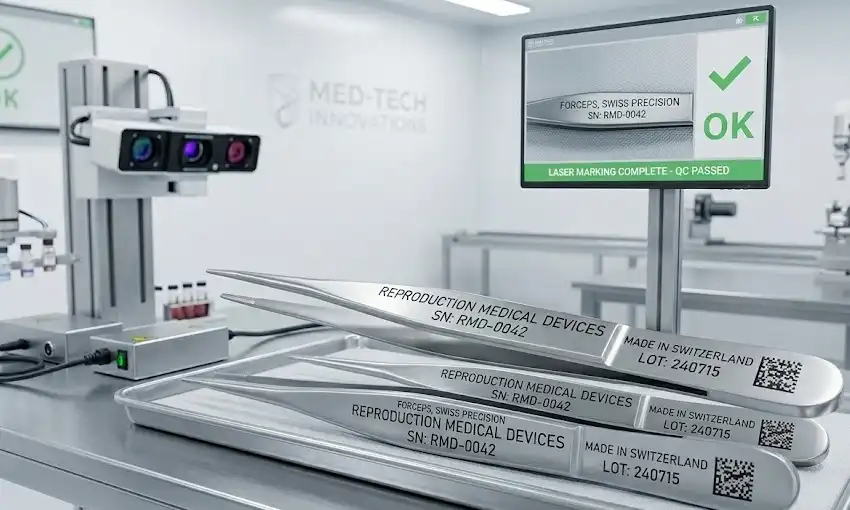 Medical Instruments Marking with 20W laser