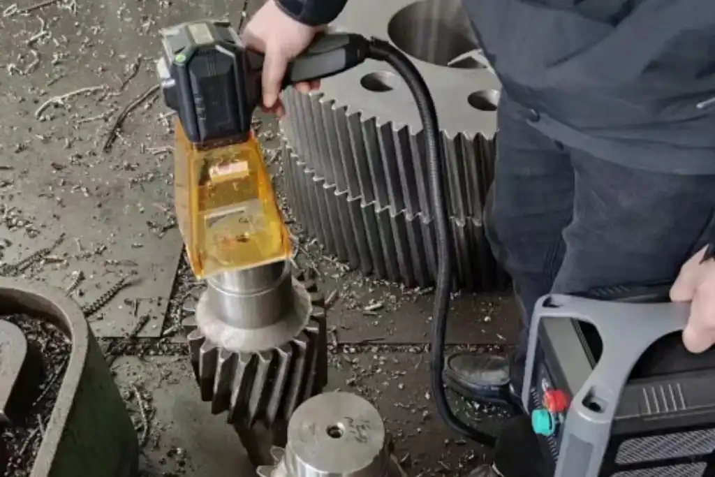 30W Laser Marking Machine Color Changing on Plastic