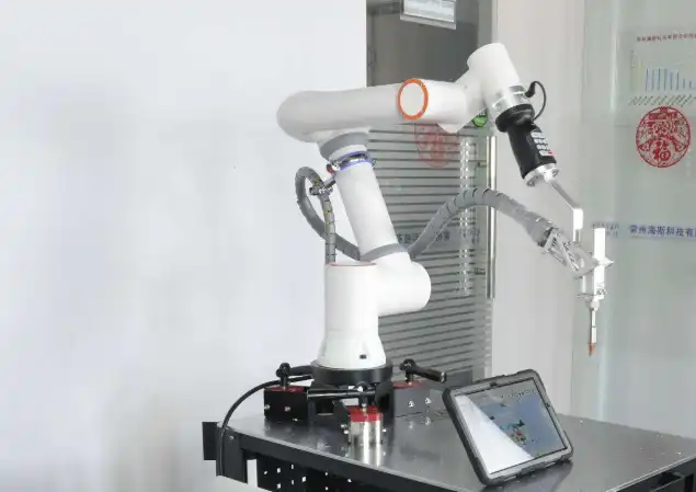 Collaborative robot integrated with laser welding machine