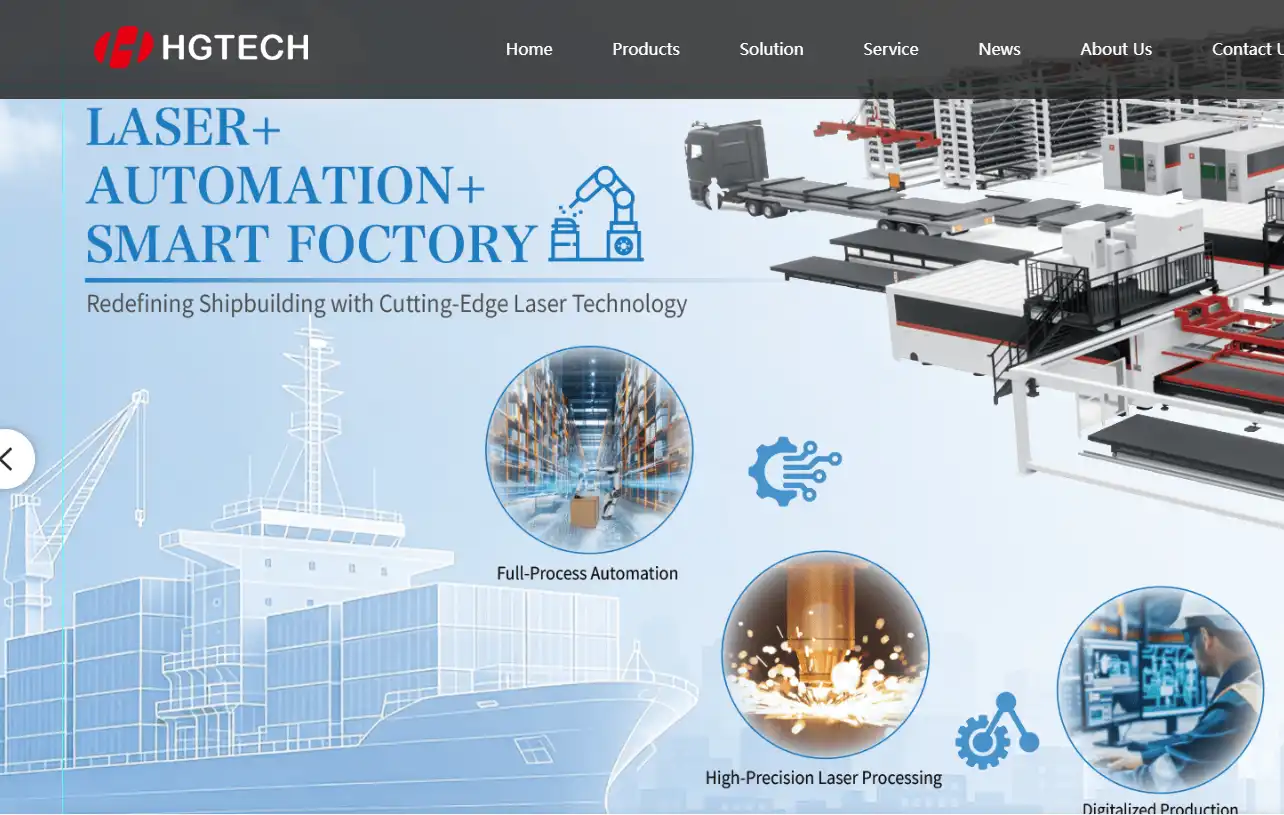 HGTECH website homepage
