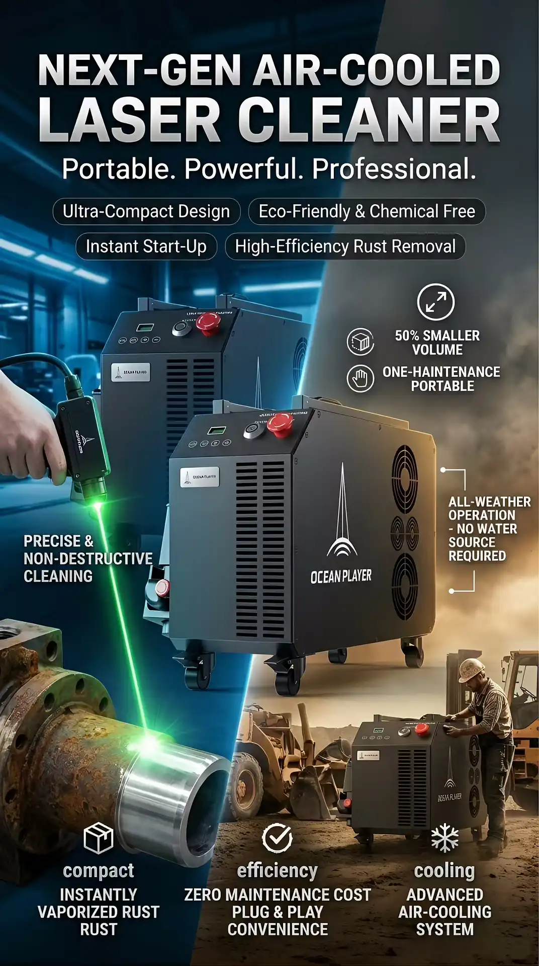 200W Laser Cleaning Machine Control Interface