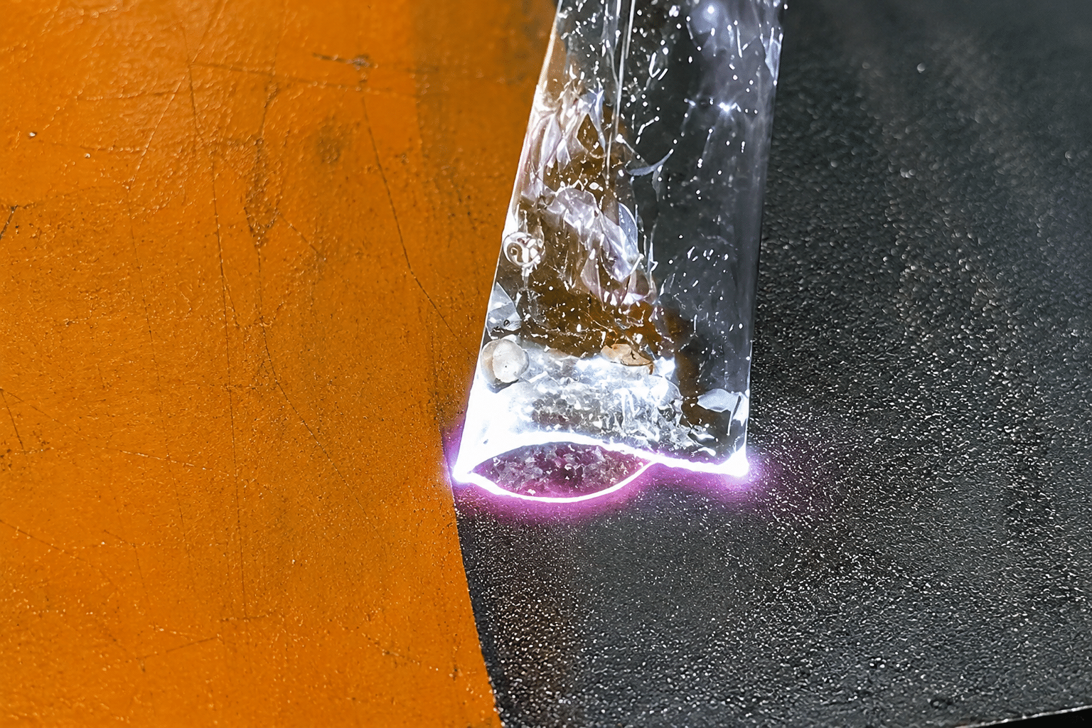 Laser paint removal application on painted industrial metal part