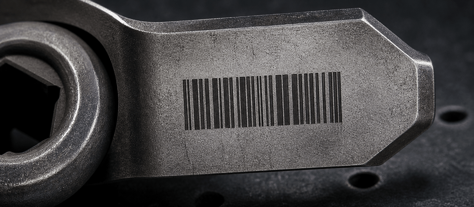 Black laser marking result on stainless steel