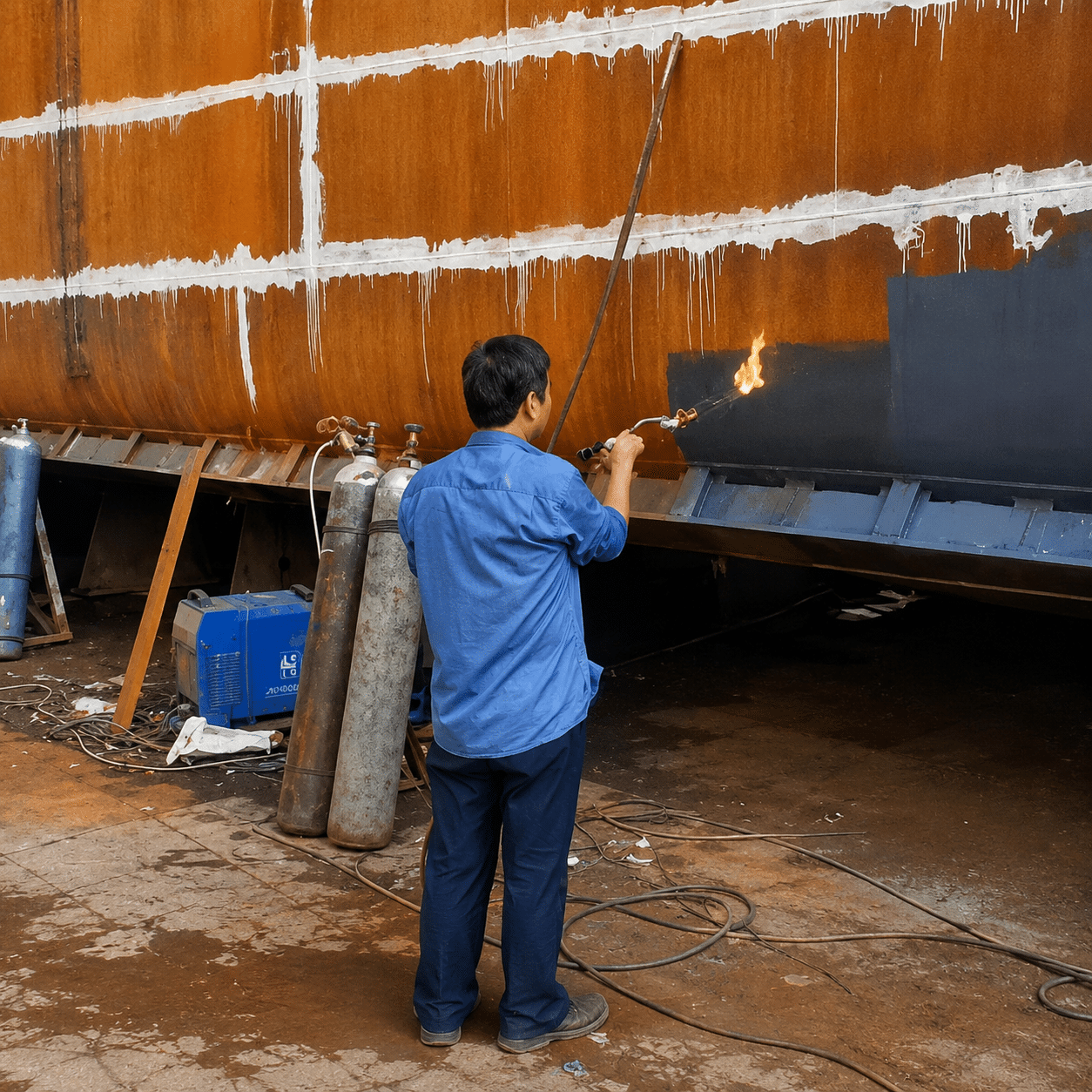 CW water-cooled laser cleaning application