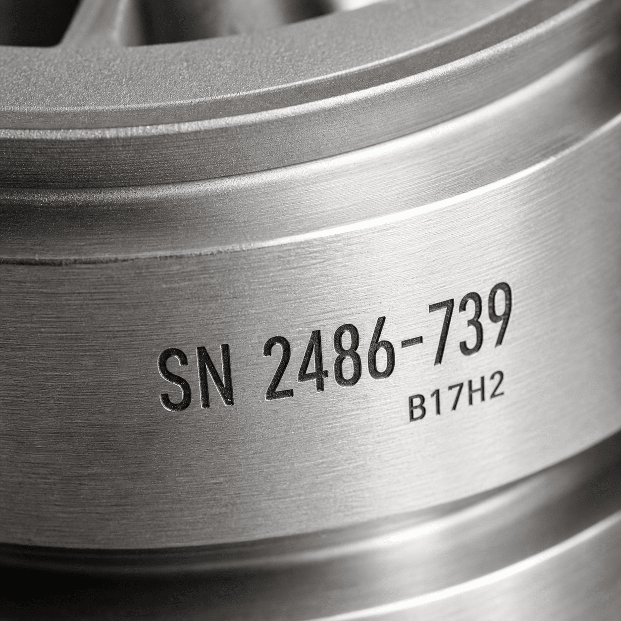fiber laser marking result on metal part