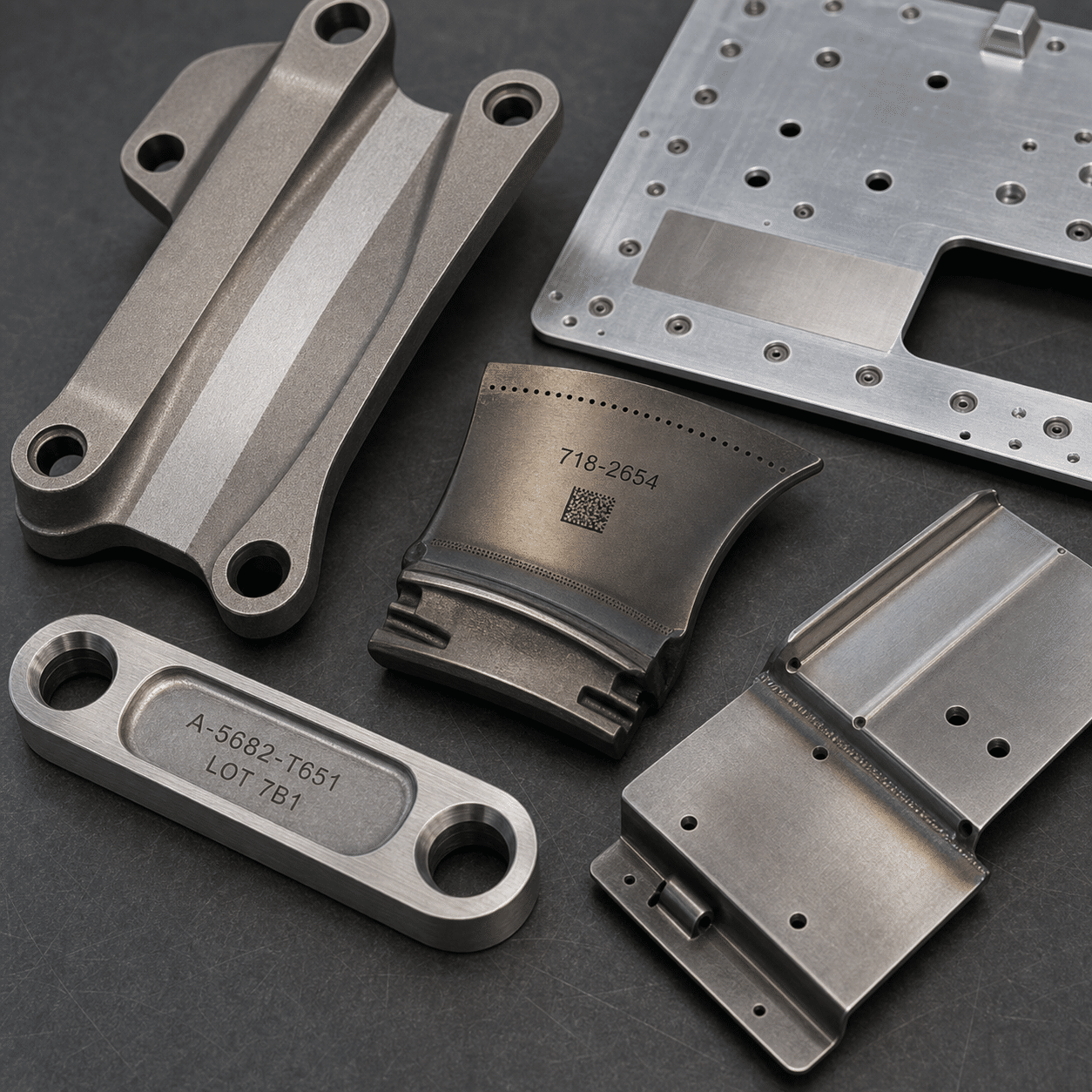 Permanent laser marking on industrial metal parts