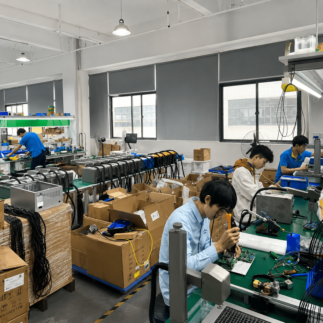 Oceanplayer laser welding machine factory assembly and testing