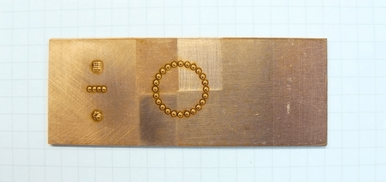Green laser copper welding creating uniform weld seams
