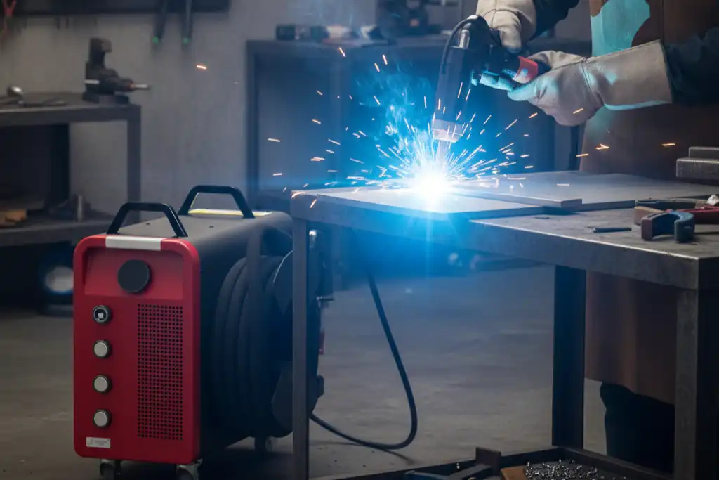 Using laser welding machine