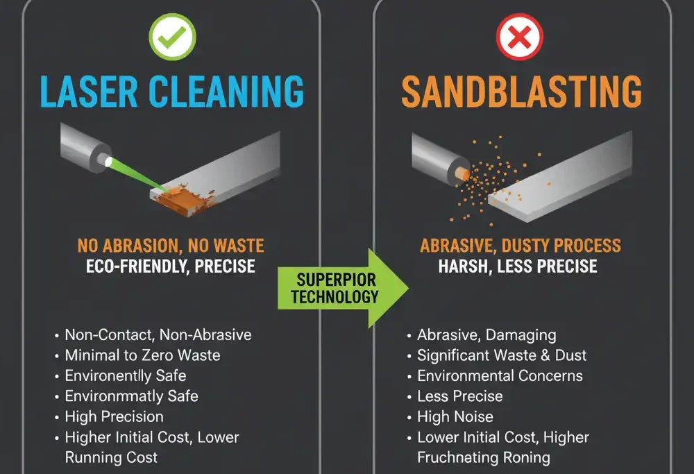 Laser Cleaning and Sandblasting Which Method Works Best