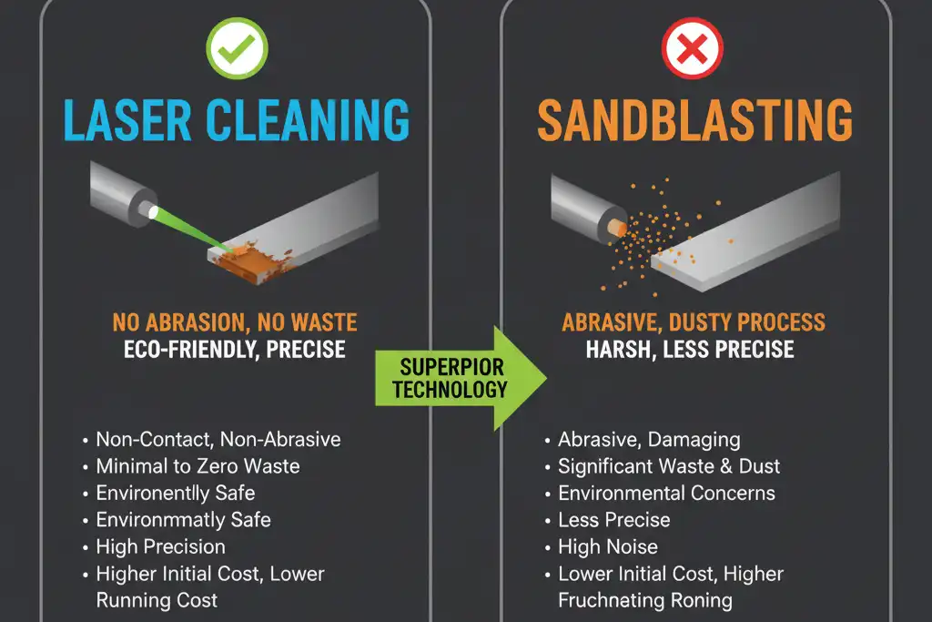 Laser Cleaning and Sandblasting Which Method Works Best