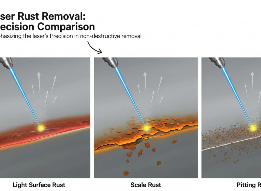 What types of rust can be removed by laser cleaning
