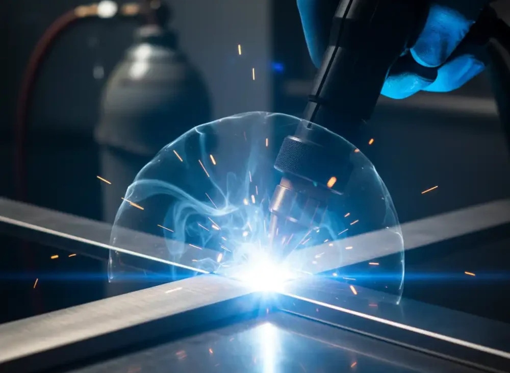 Does laser welding require the use of protective gas