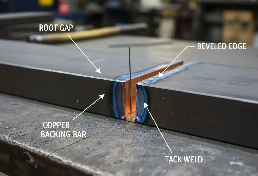 What is a weld root gap and how does it affect welding quality