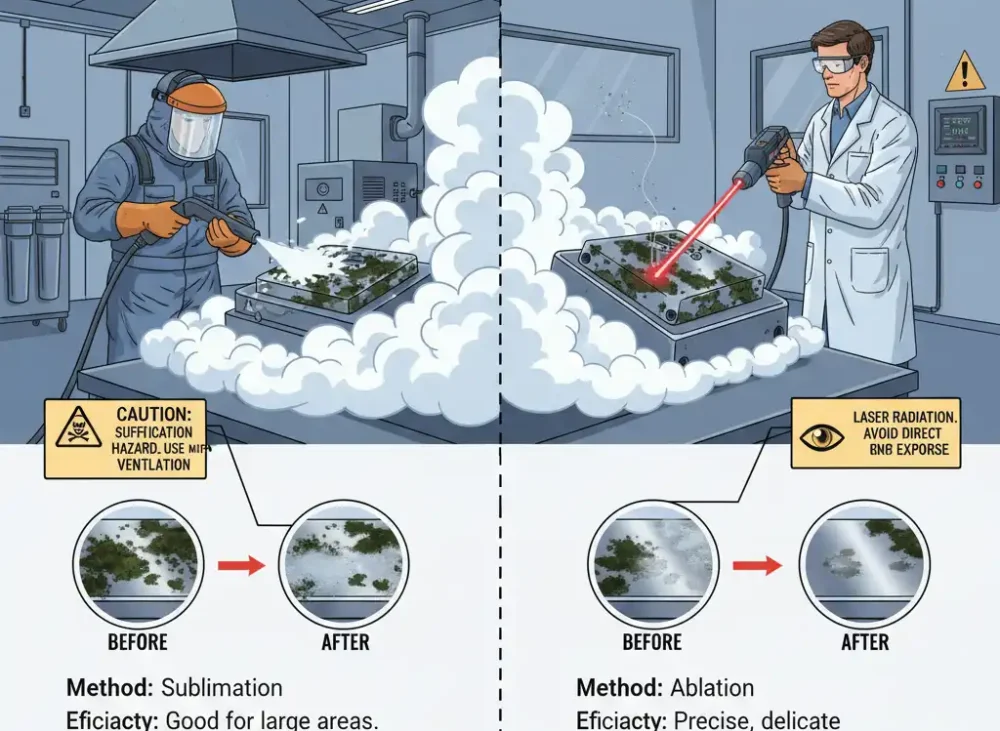 Dry Ice Cleaning vs Laser Cleaning for Mold Maintenance