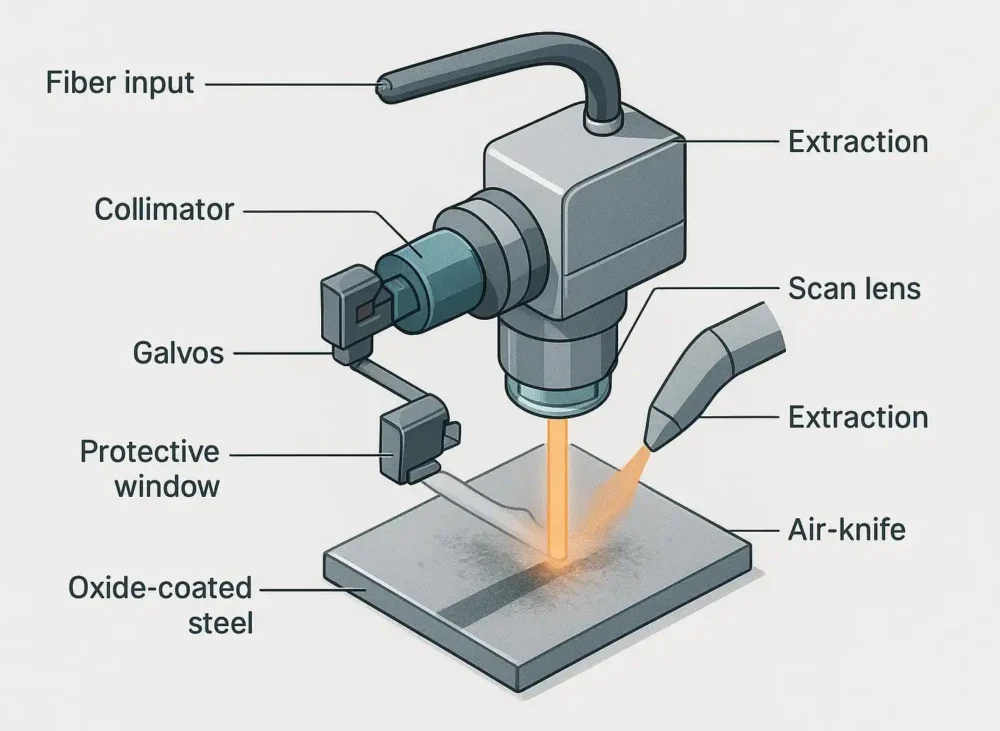 Internal structure diagram of laser cleaning head