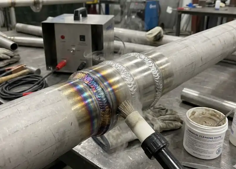 How to Remove Weld Discoloration from Stainless Steel Pipe