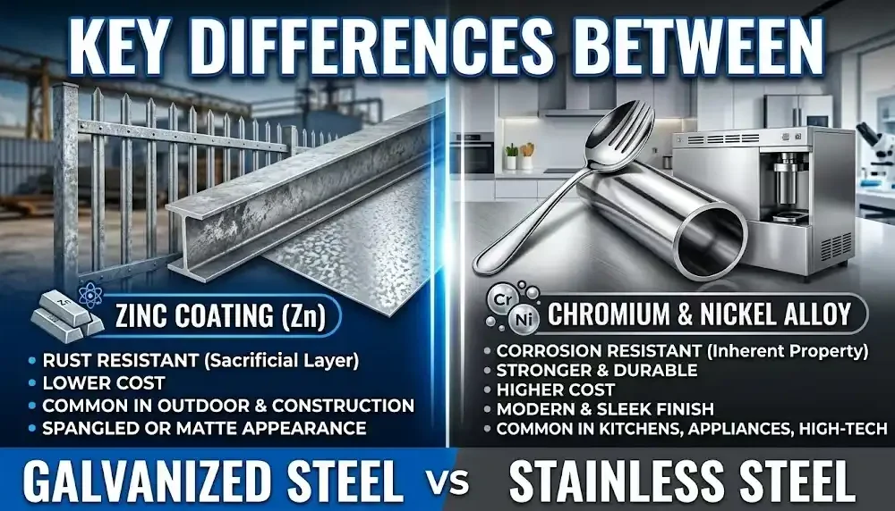 Key Differences Between Galvanized Steel and Stainless Steel