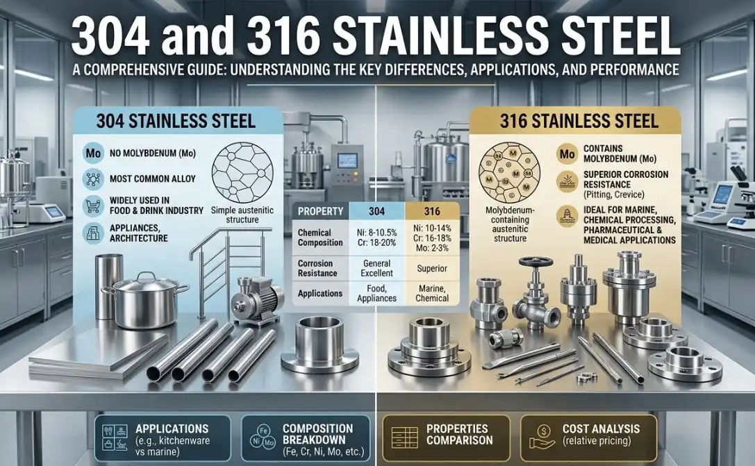 304 vs 316 stainless steel identification