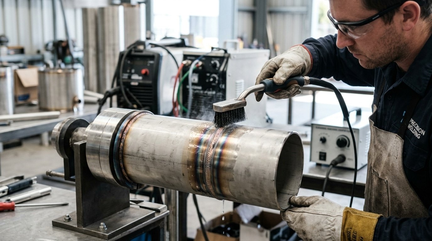 Weld Remove How to Remove Weld Discoloration from Stainless Steel Pipe