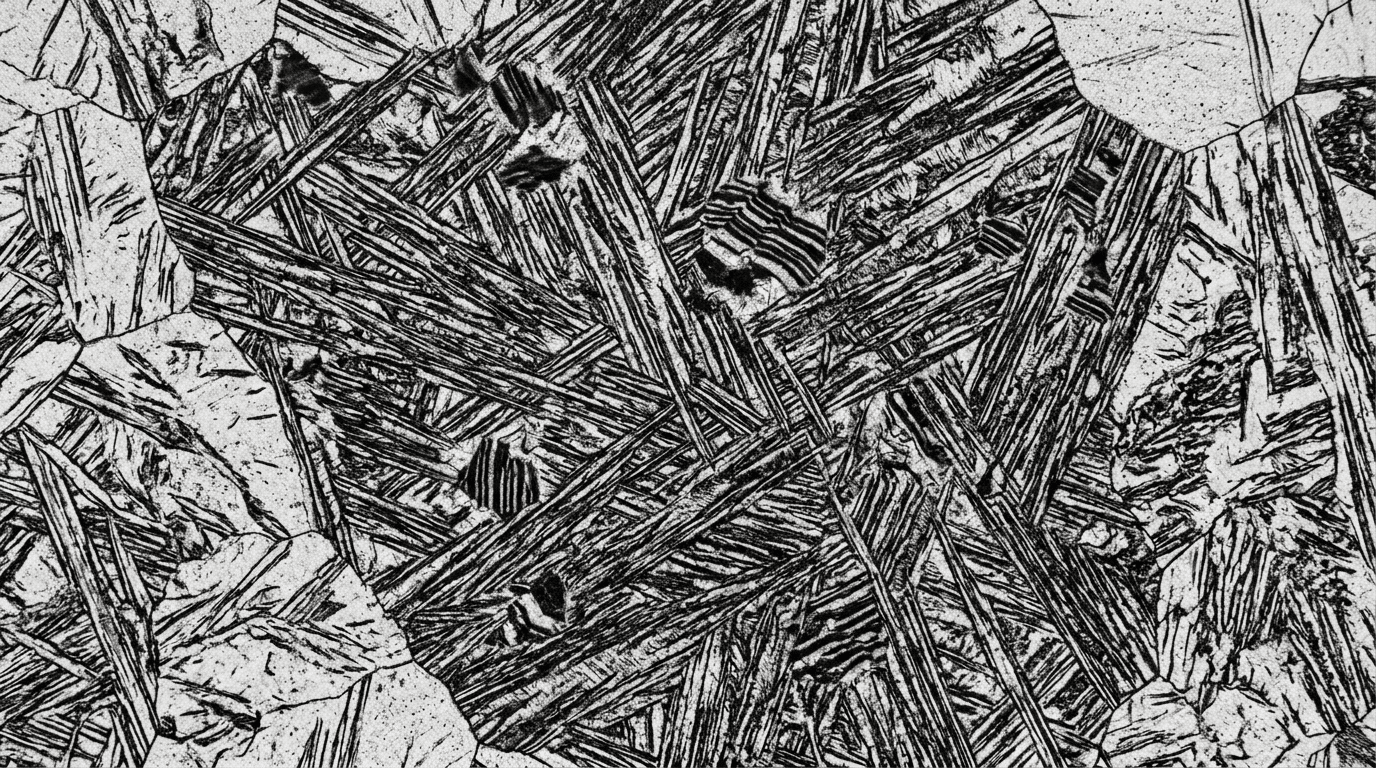 1060 carbon steel microstructure showing martensite at 0.60% carbon content