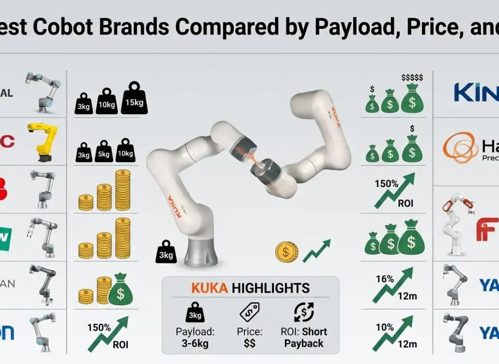 11 Best Cobot Brands Compared by Payload, Price, and ROI
