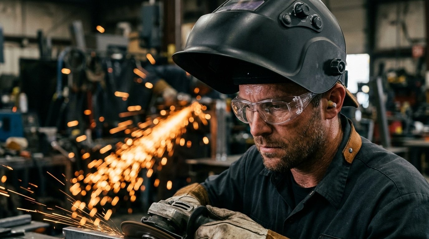 welding PPE requirements checklist safety glasses with side shields under hood