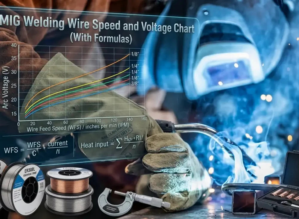 MIG Welding Wire Speed and Voltage Chart (With Formulas)