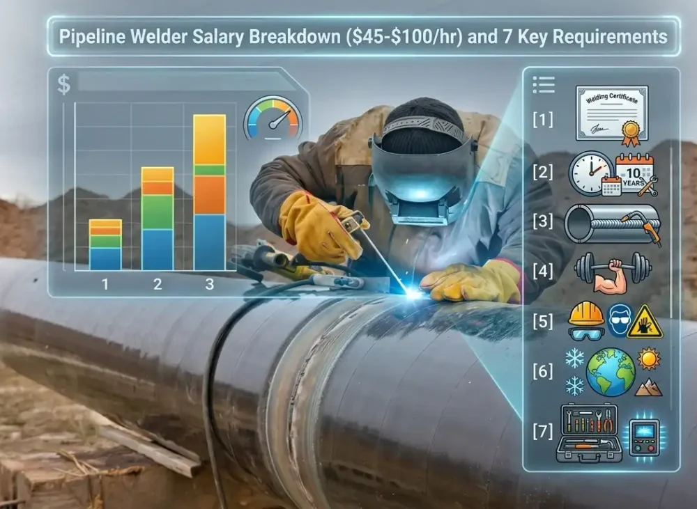 Pipeline Welder Salary Breakdown ($45-$100/hr) and 7 Key Requirements