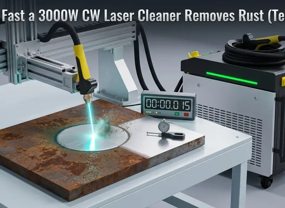 How Fast a 3000W CW Laser Cleaner Removes Rust (Tested)