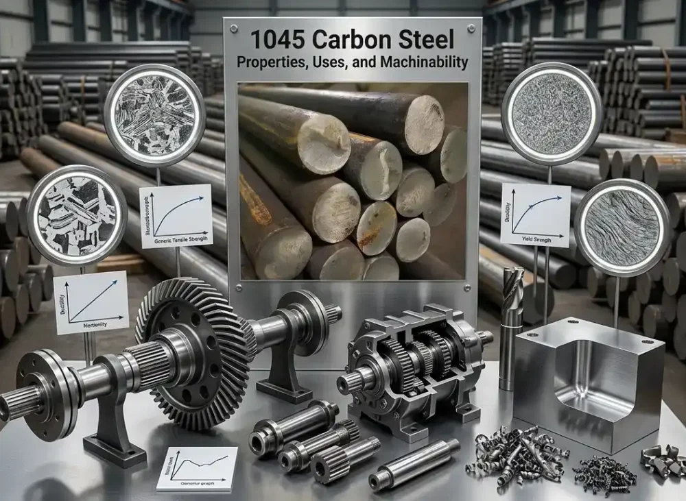1045 Carbon Steel Properties, Uses, and Machinability