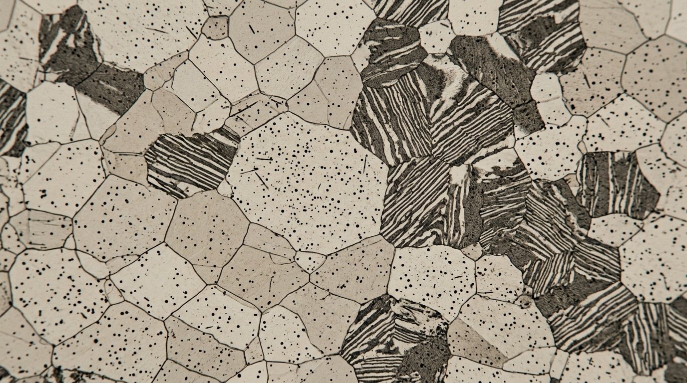 15CrMo steel microstructure after normalizing at 900C and tempering at 700C showing ferrite-pearlite matrix