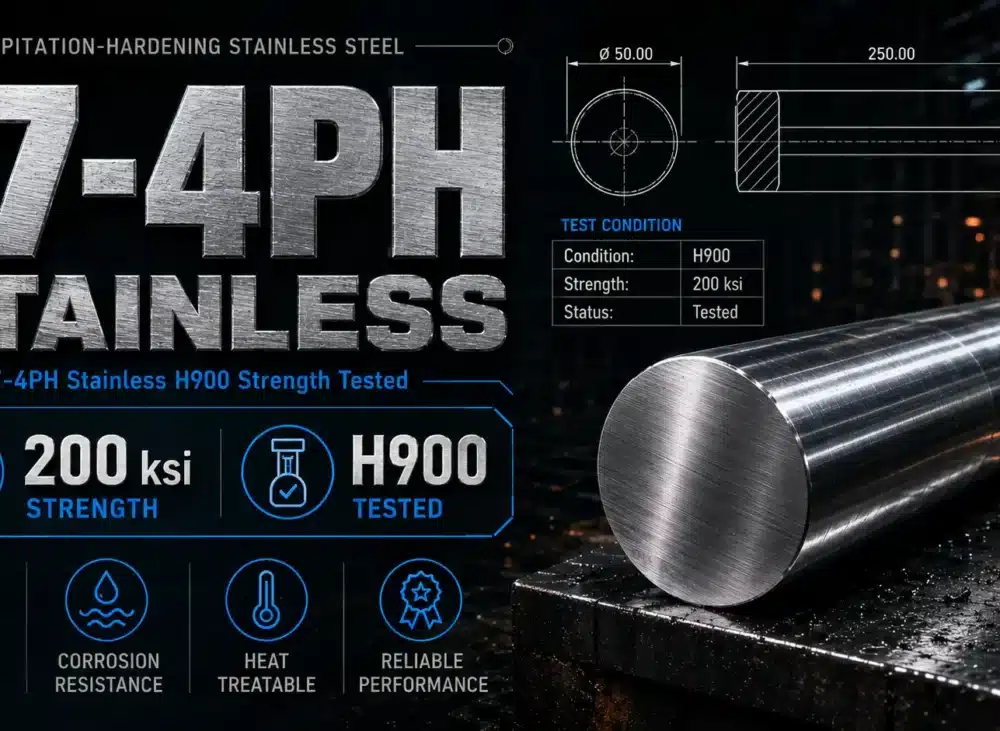 17-4PH Stainless H900 Strength 200 ksi Tested