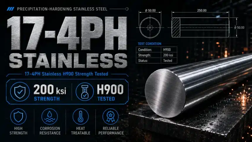 17-4PH Stainless H900 Strength 200 ksi Tested