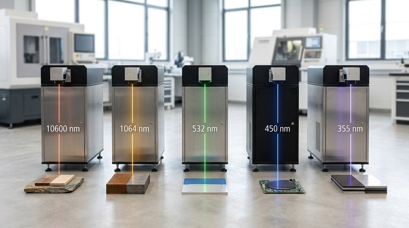Main laser technologies for laser cleaning compared by wavelength and use case