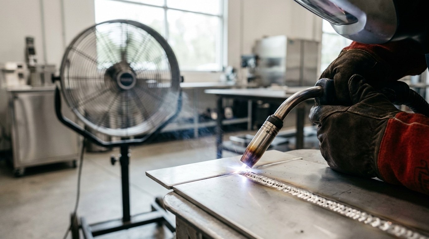 shielding gas failure causing nitrogen weld porosity in stainless steel