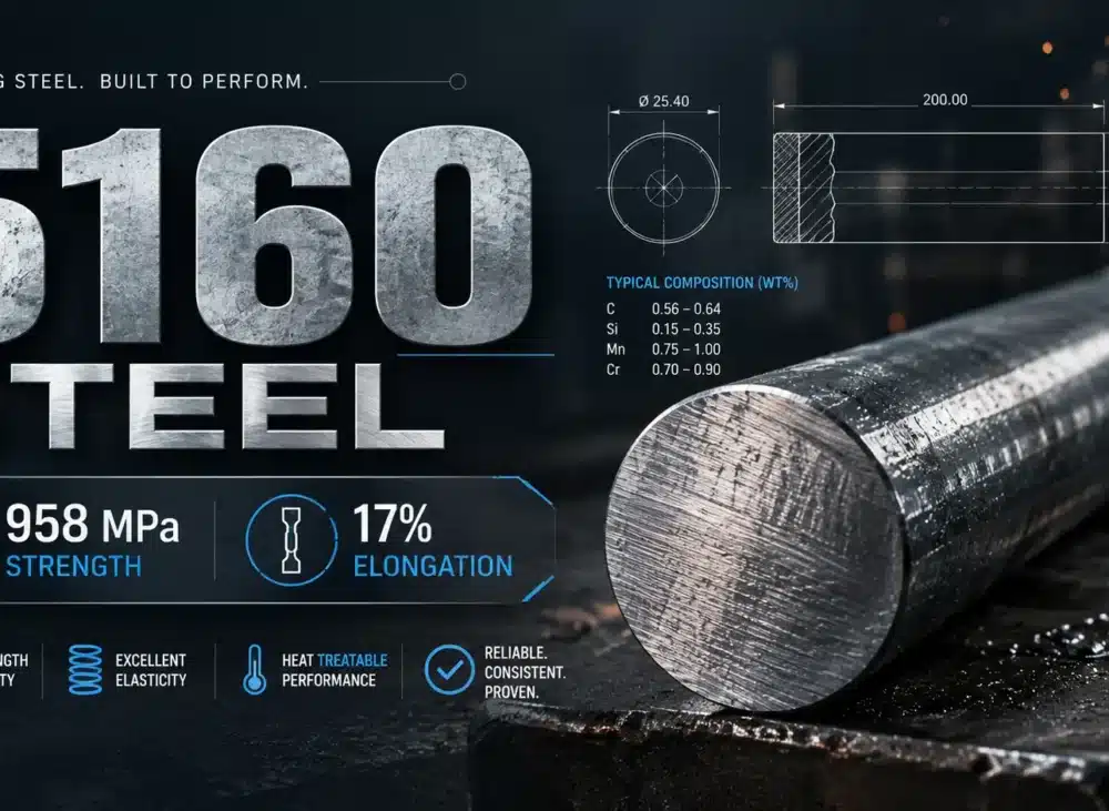 5160 Steel (958 MPa Strength, 17% Elongation)