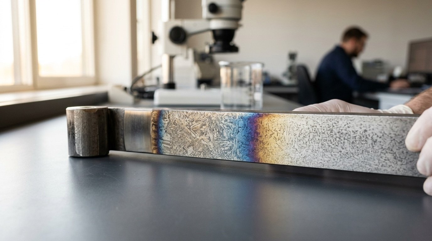 5160 steel leaf spring cross-section showing tempered martensite microstructure