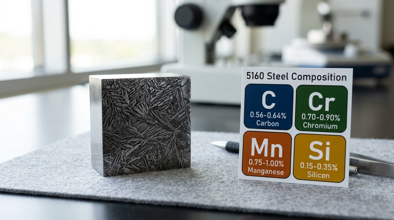 5160 steel chemical composition microstructure and alloying elements chart