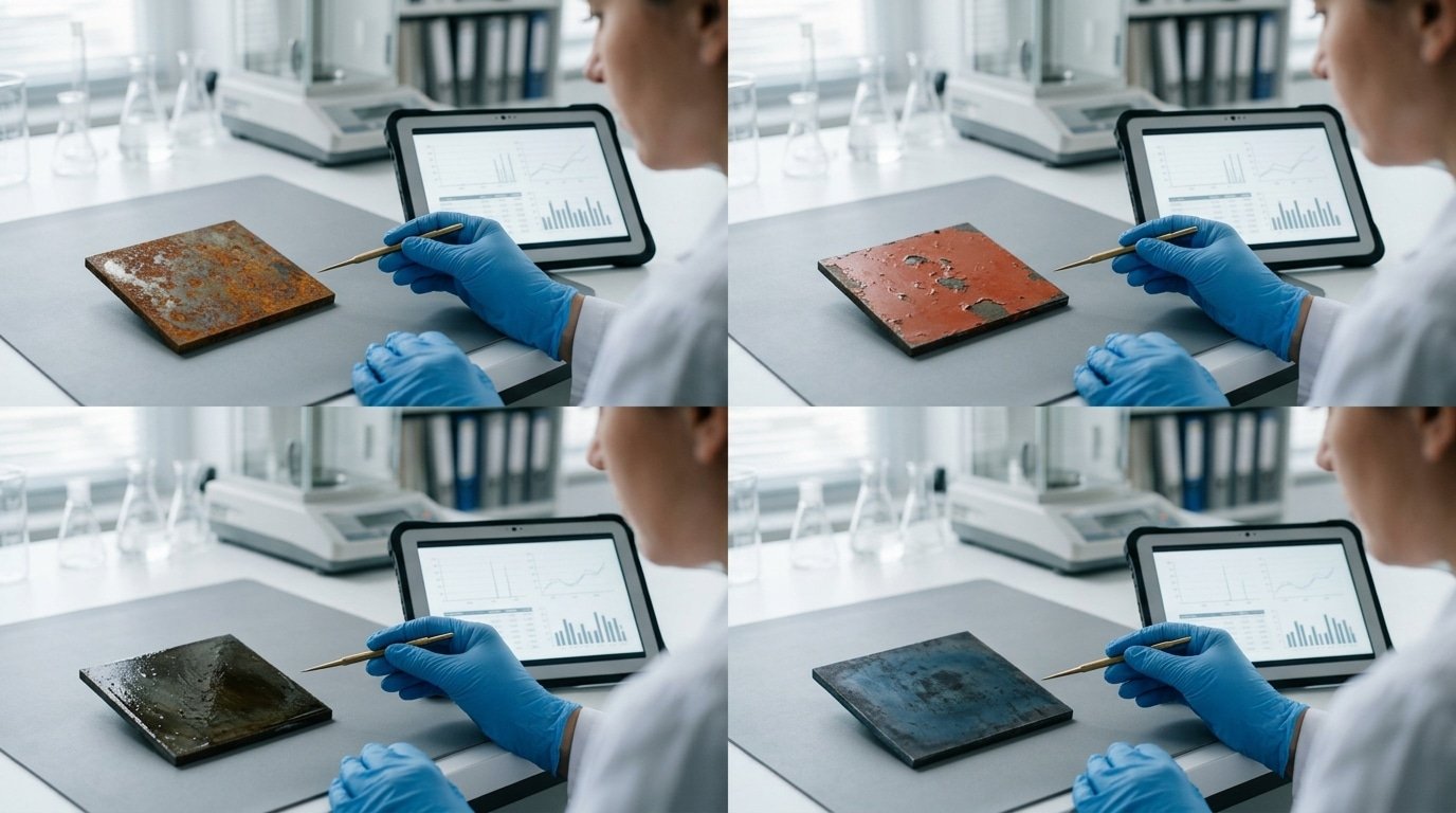 Diagnosing contamination types for laser cleaning machine parameter setup