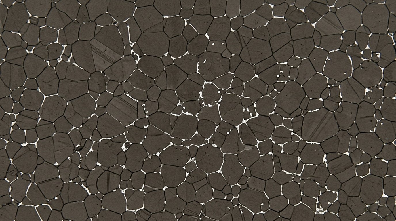 Ti-3Al-2.5V microstructure showing alpha grains and retained beta phase